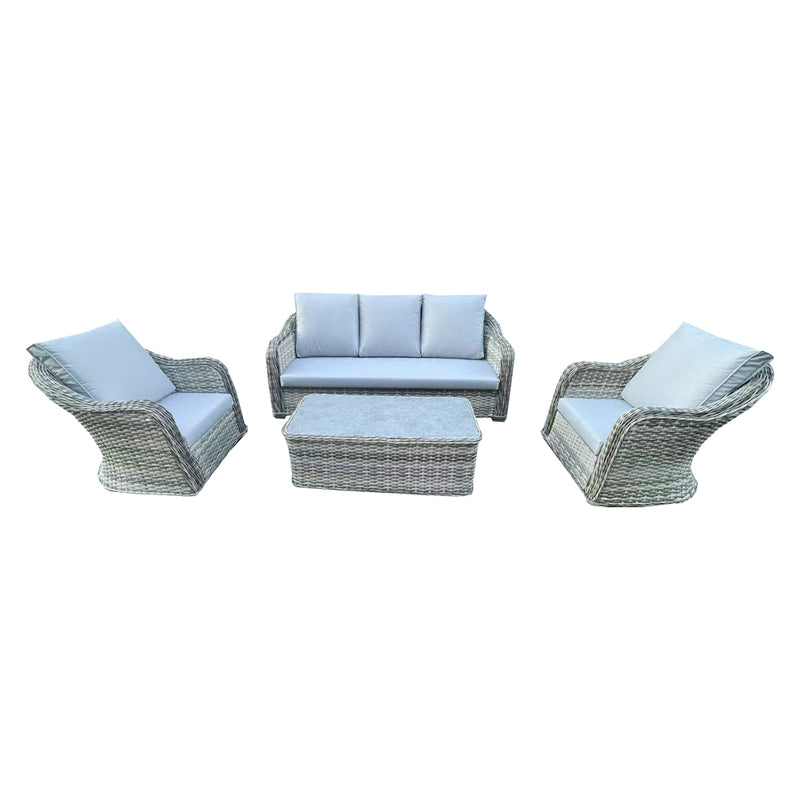 Victoria Grey Rattan Garden Sofa Set