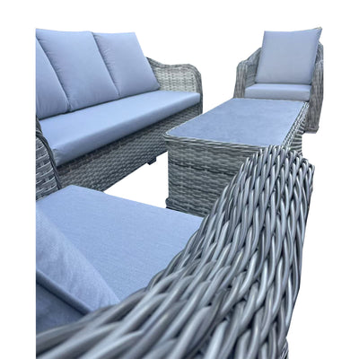 Victoria Grey Rattan Garden Sofa Set