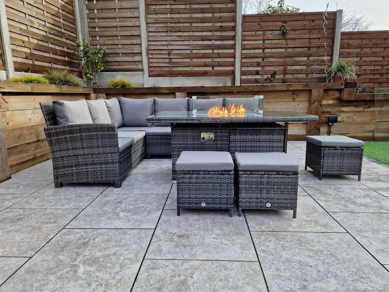 Monica Rattan 6-Piece Fire Pit Sofa Set