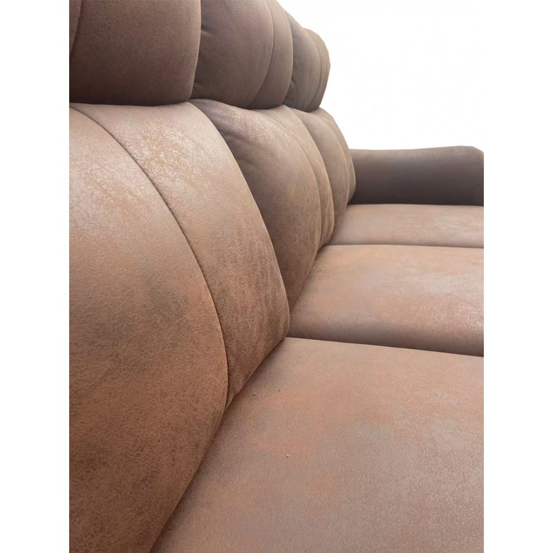 Brown Leather 3-Seater Zero Gravity Power Recliner